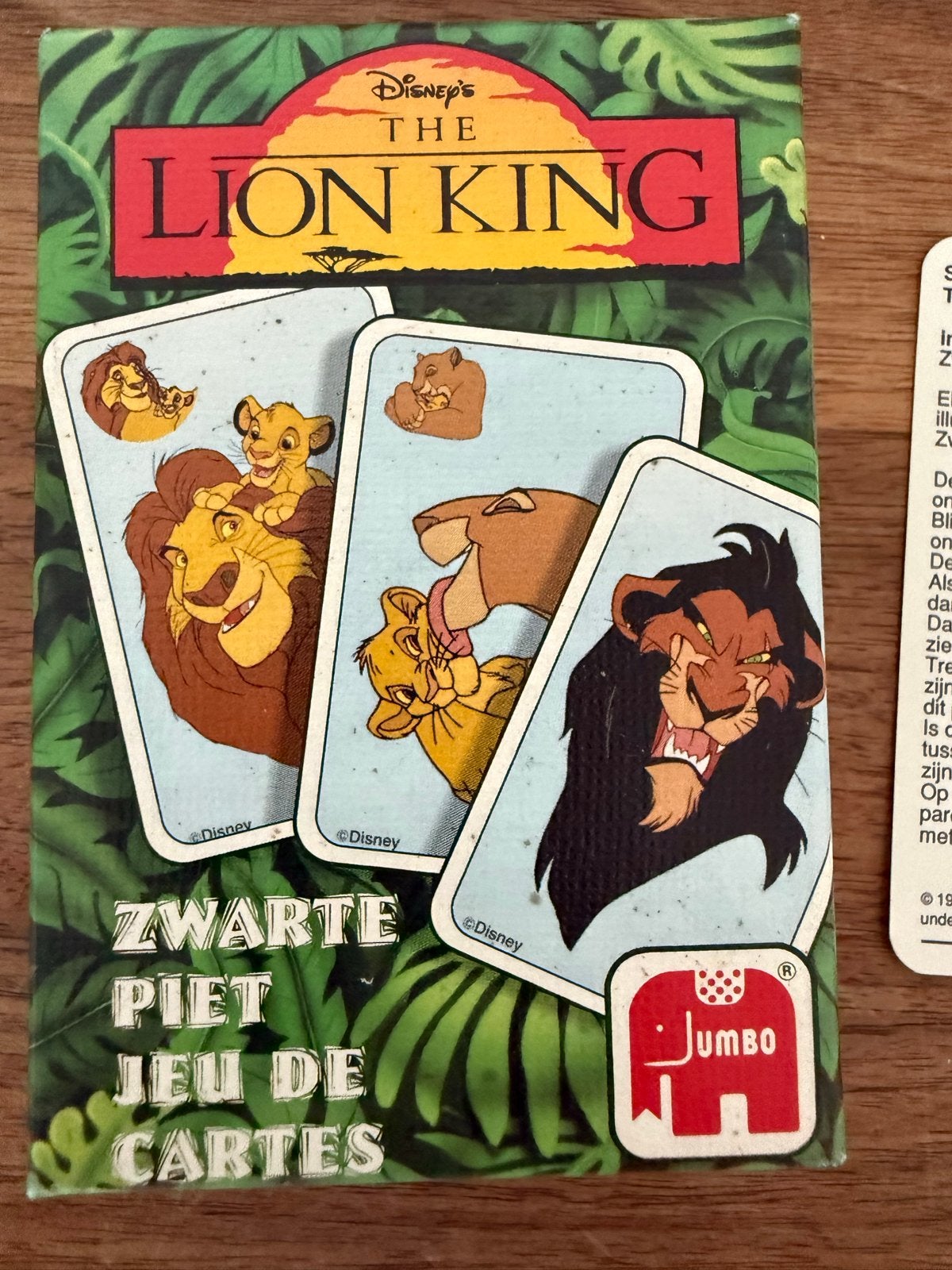 Disney's The Lion King Zwarte Piet Kaartspel Jumbo, Hobby en Vrije tijd, Gezelschapsspellen | Kaartspellen, Een of twee spelers