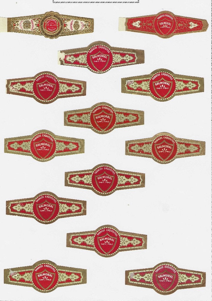 klassiek  blad 13. balmoral    sigarenbanden, Ophalen of Verzenden, Zo goed als nieuw, Sigarenbandjes