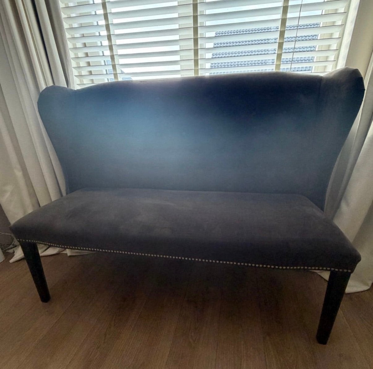 Gratis ophalen! Velours bank/eetkamerbank 145cm breed, Ophalen, Gebruikt, Minder dan 75 cm, Tweepersoons