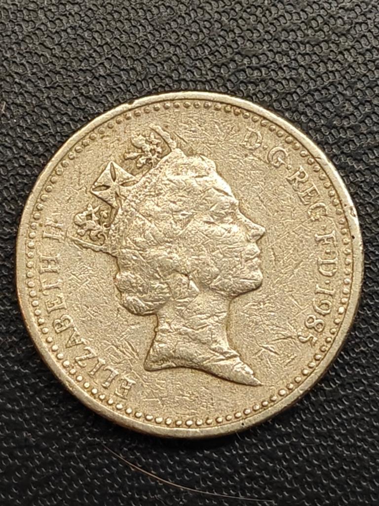 Britse One Pound munt uit 1985 - Schotse Distel, Ophalen, Overige landen, Losse munt