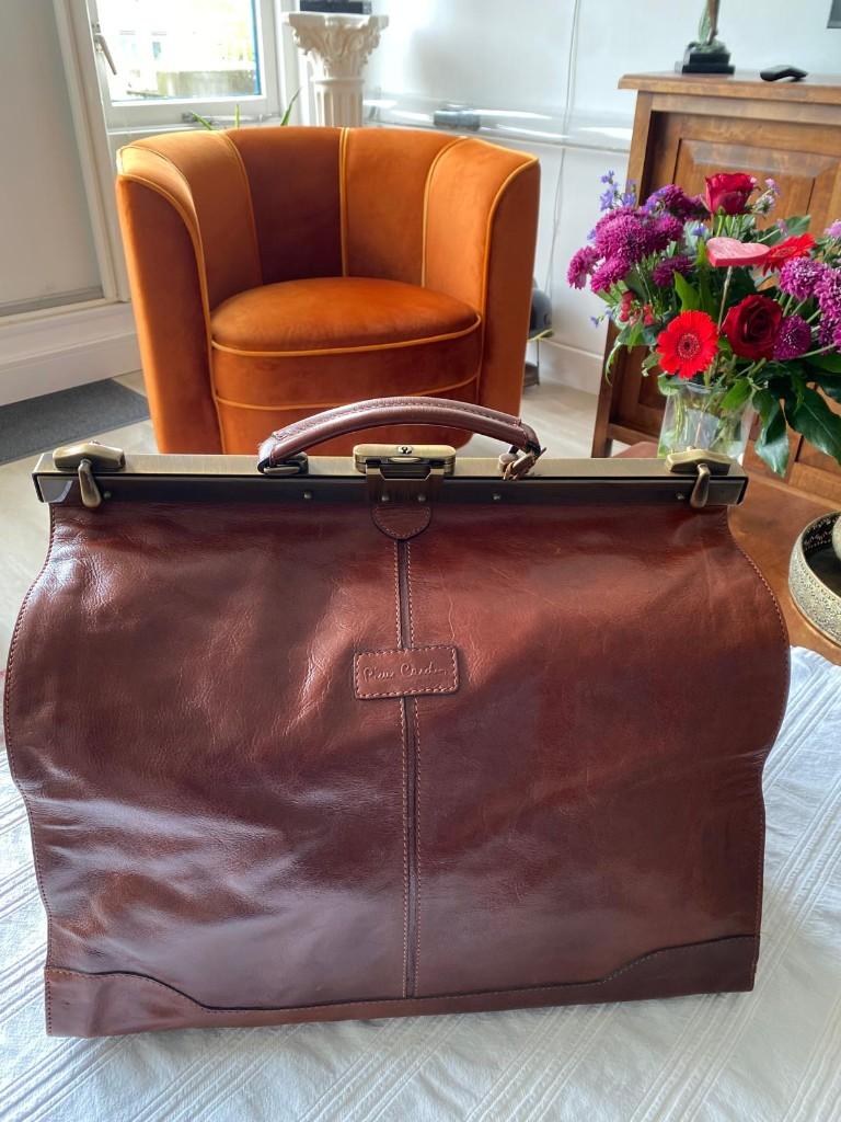Reistas exclusief Pierre Cardin Leder  laatste week, 40 tot 60 cm, 30 cm of meer, Bruin, Ophalen of Verzenden