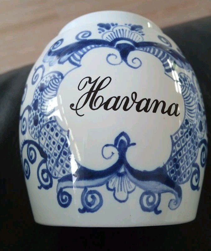 Vintage Delfts Blauw 'Havana' tabakspot van Oud Delft, Ophalen of Verzenden