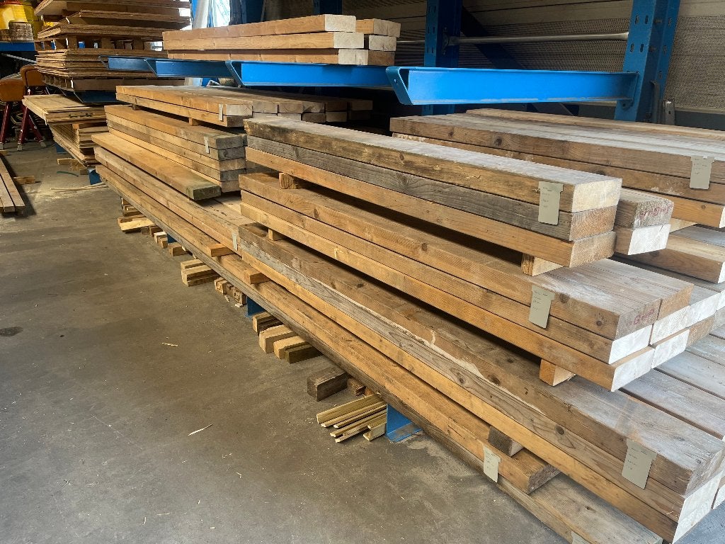 Diverse maten vuren balken (circulair), Doe-het-zelf en Verbouw, Hout en Planken, Ophalen, Gebruikt, Balk, Vuren