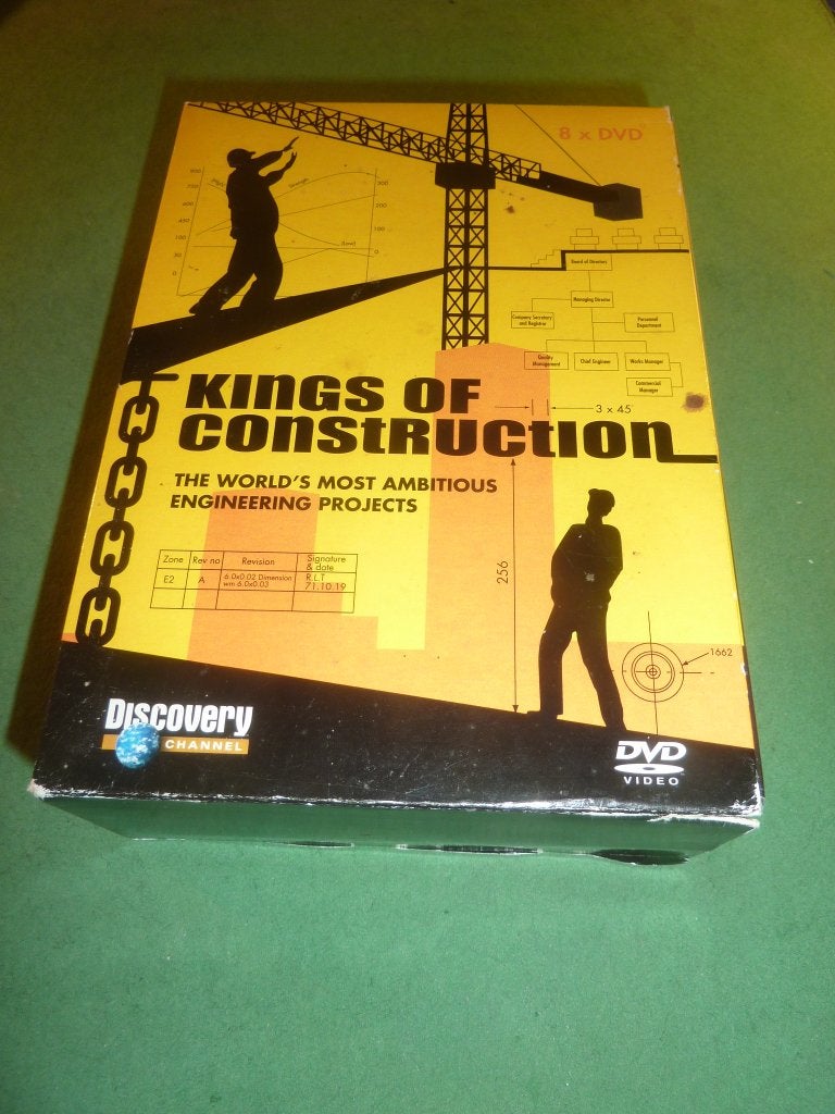 Kings of construction 8 dvd-box Documentaire bouwtechniek, Alle leeftijden, Ophalen of Verzenden, Zo goed als nieuw, Engels