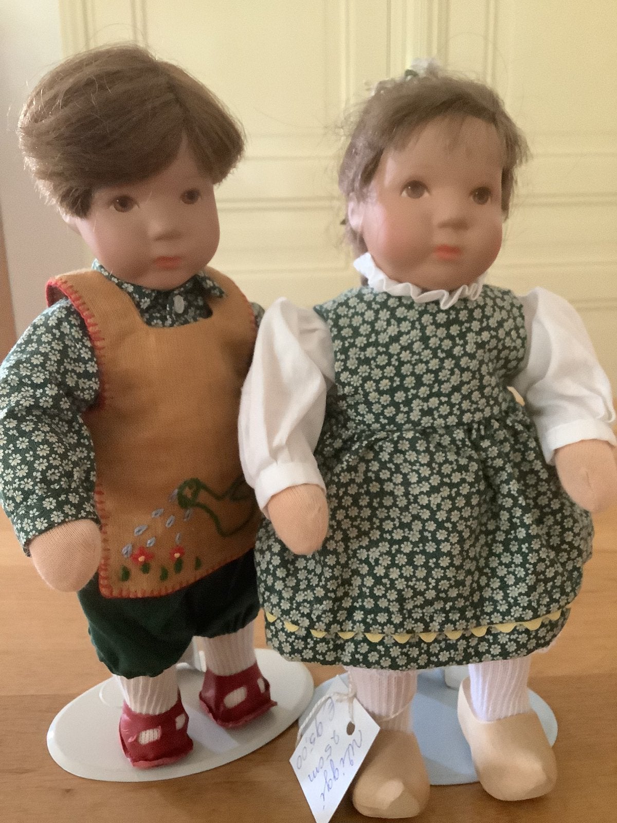Kathe Kruse Erika en Emiel 25 cm  prijs voor samen., Ophalen of Verzenden, Zo goed als nieuw, Pop