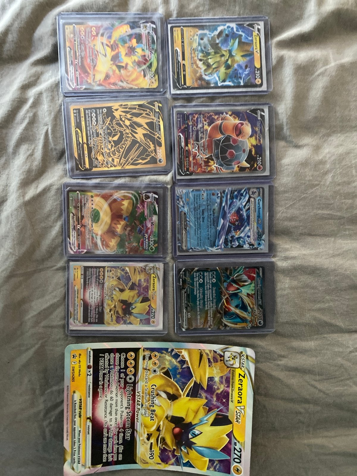 9 Glanzende Pokémonkaarten, Ophalen of Verzenden, Zo goed als nieuw, Meerdere kaarten, Foil