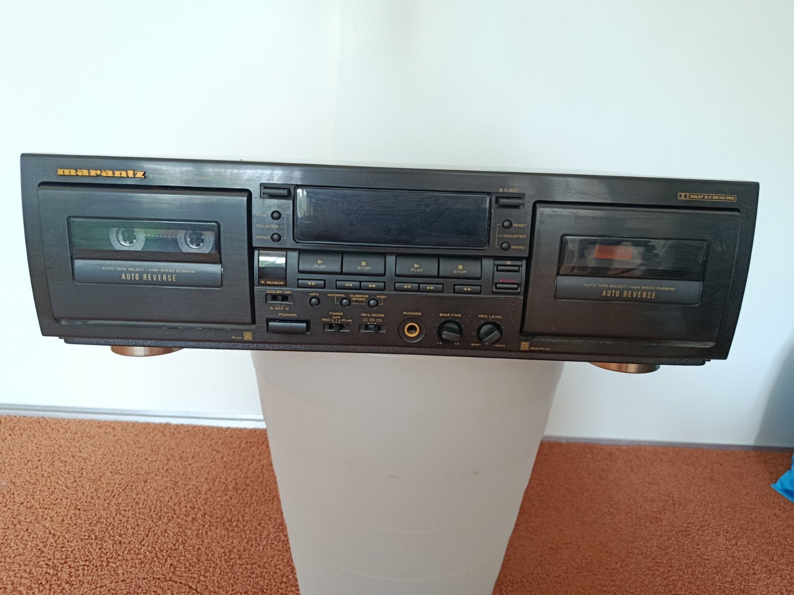 Marantz SD555 Stereo Dubbel Cassettedeck met Auto Reverse, Ophalen of Verzenden, Dubbel, Marantz, Auto-reverse