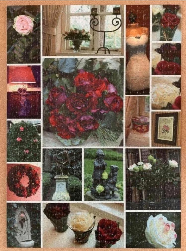 Legpuzzel, puzzel, jigsaw by PTZ; 1000 stukjes; rozen, Ophalen of Verzenden, 500 t/m 1500 stukjes, Gebruikt, Legpuzzel