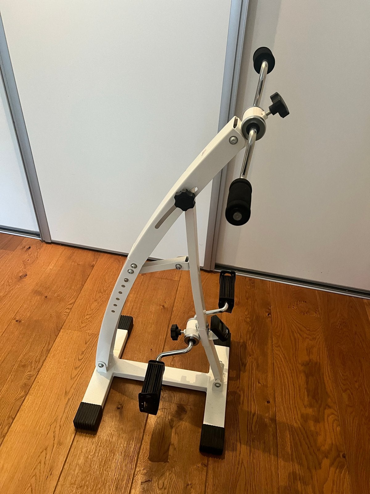 Homcom Mini Hometrainer / Stoelfiets - Wit, Gebruikt, Armen, Ophalen of Verzenden, Metaal