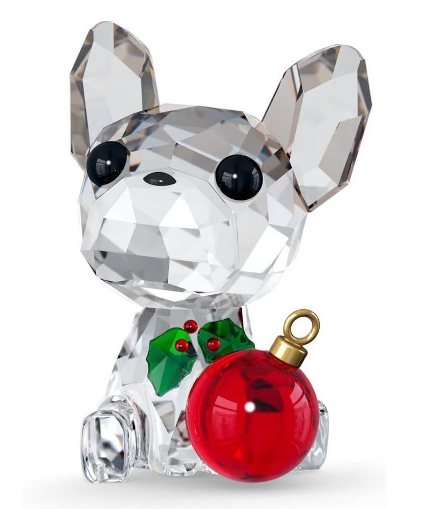 Swarovski Franse Bulldog Kerstdecoratie, Ophalen of Verzenden, Nieuw, Dier