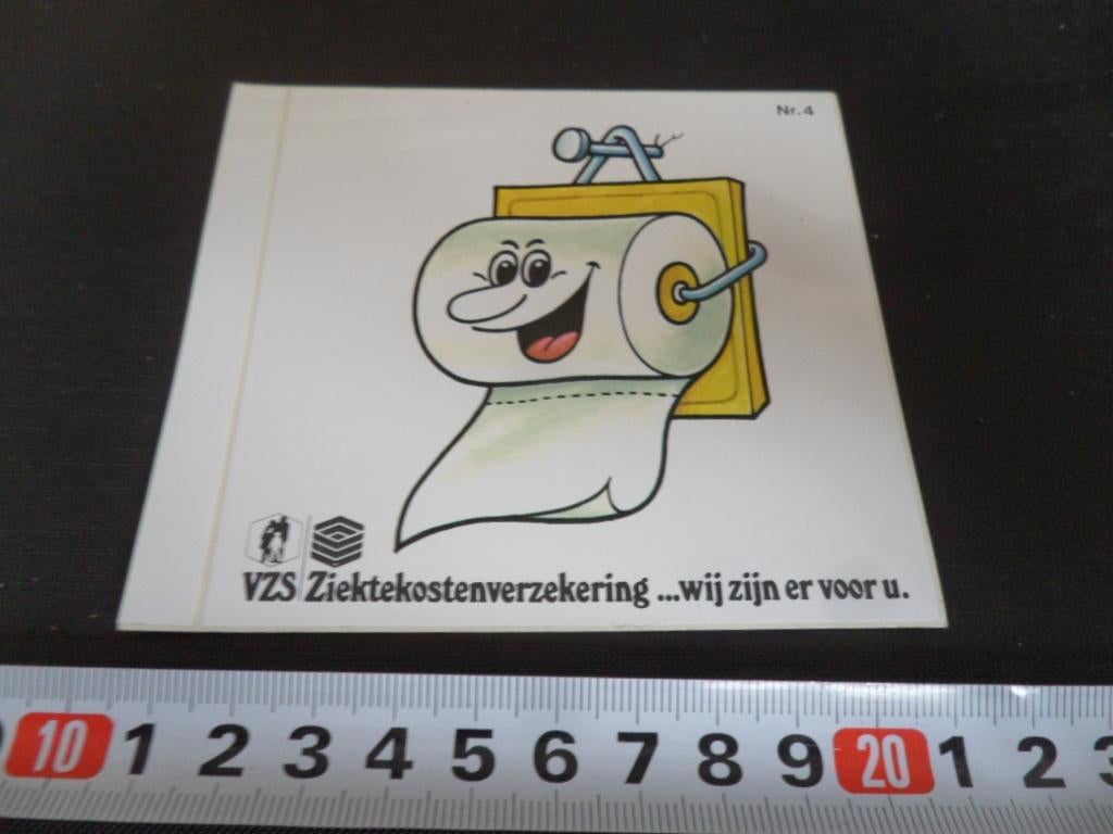 sticker strip #4 VZS wc papier rol toiletpapier *, Verzamelen, Ophalen, Zo goed als nieuw