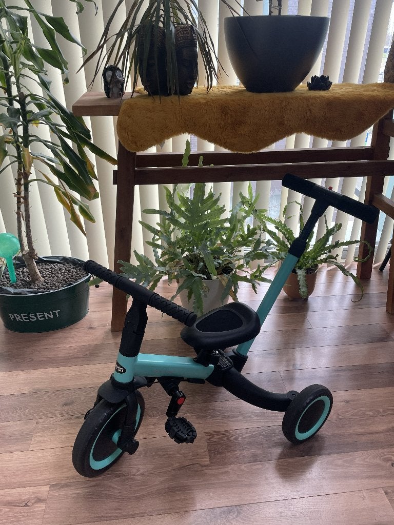 Newyoo 4-in-1 driewieler voor kleine kinderen, Ophalen of Verzenden, Zo goed als nieuw, NEWYOO, Duwstang