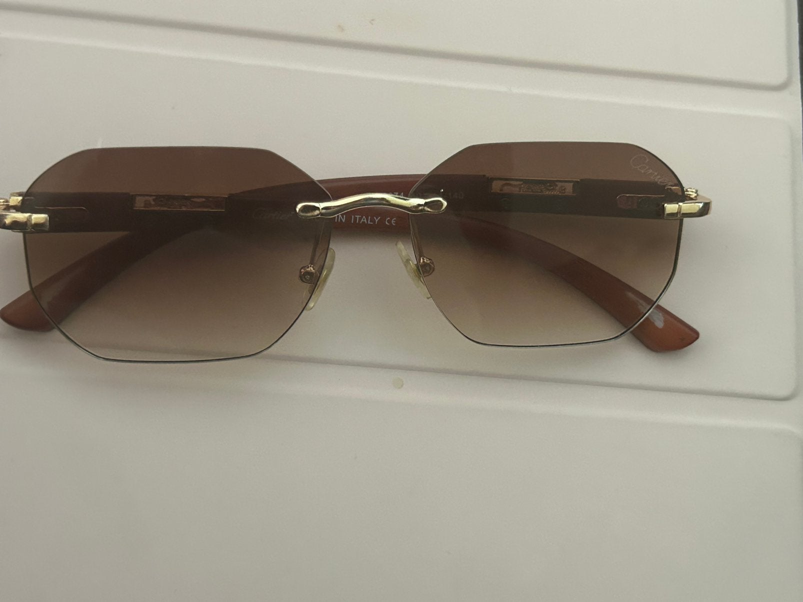 Cartier zonnebril bruin, Ophalen of Verzenden, Nieuw