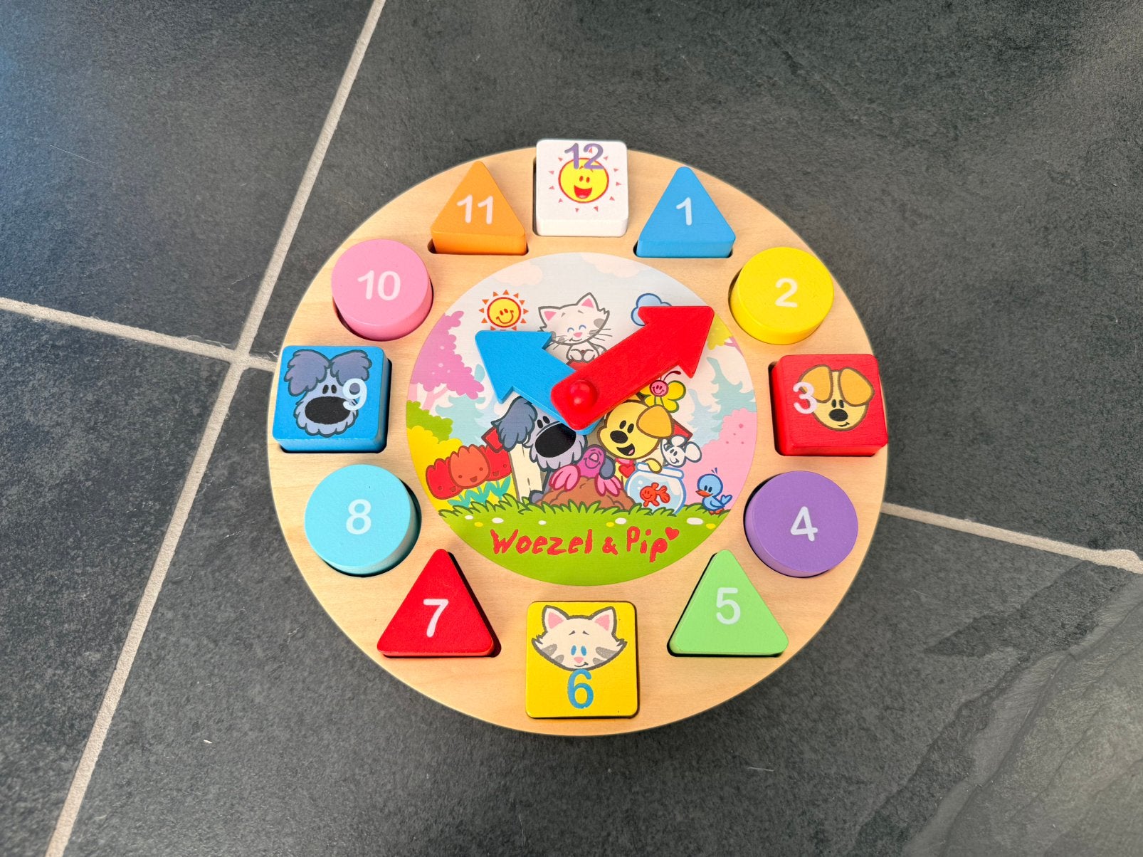 Woezel & Pip Houten Blokjes Klok - NIEUW, Ophalen of Verzenden, Nieuw