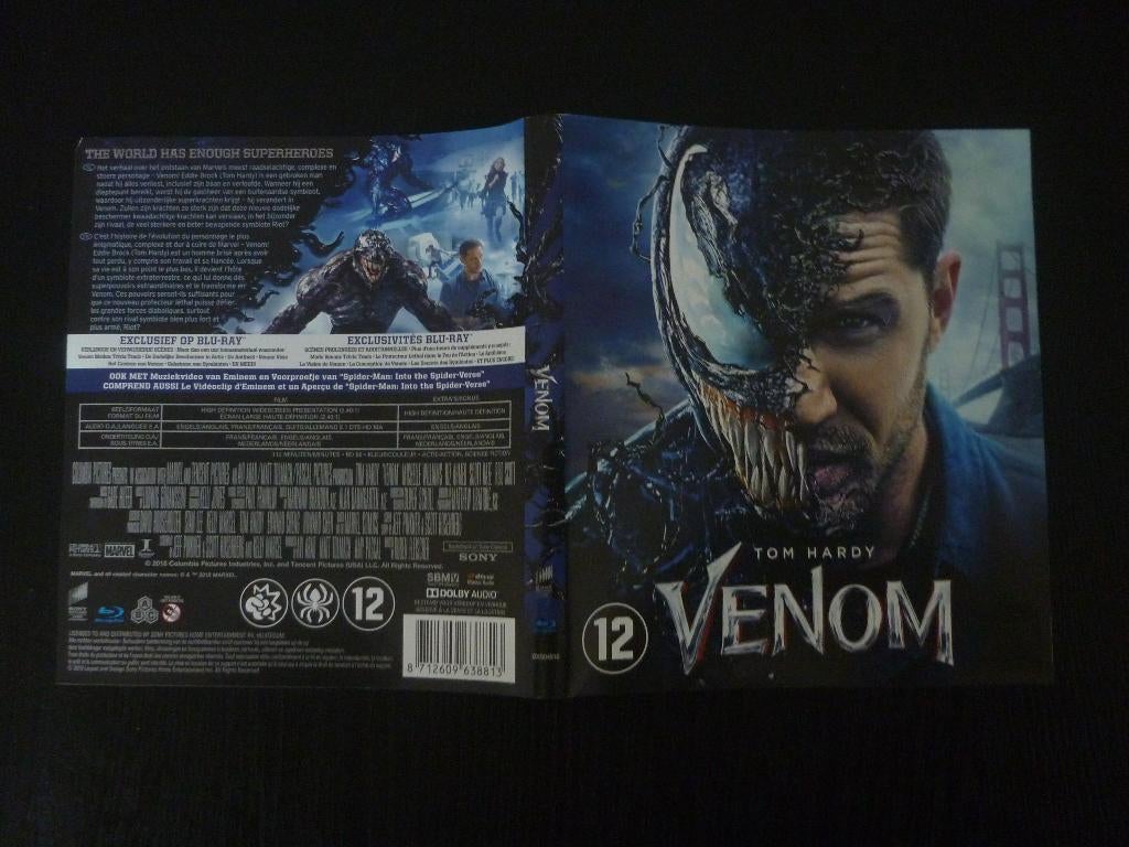 Venom (originele blu-ray) Tom Hardy, Ophalen of Verzenden, Zo goed als nieuw, Science Fiction en Fantasy