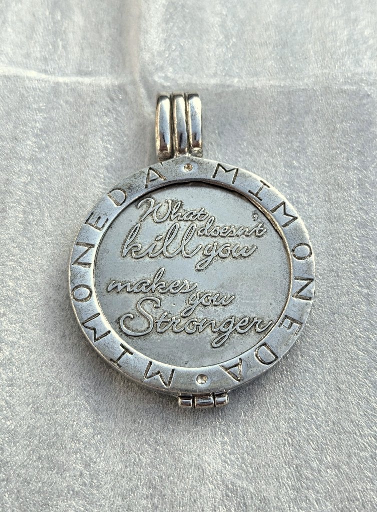 MI MONEDA zilveren (925) MAAT M hanger / pendant + 1 munt, Sieraden, Tassen en Uiterlijk, Ophalen, Zo goed als nieuw, Zilver, Zilver