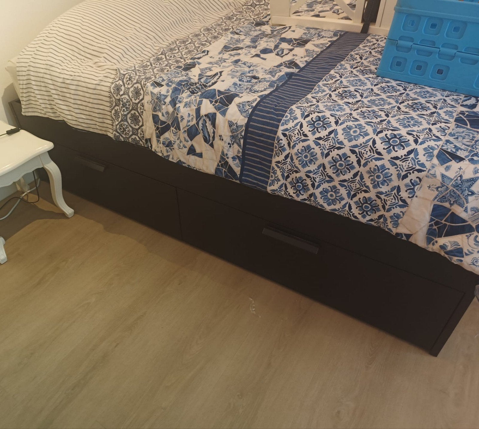 Bed, Huis en Inrichting, Ophalen, Tweepersoons, 140 cm, Zo goed als nieuw