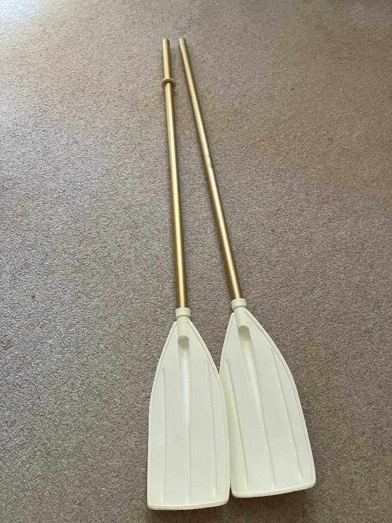 2 peddels voor rubberboot, Ophalen of Verzenden, Gebruikt, Enkelbladige peddel