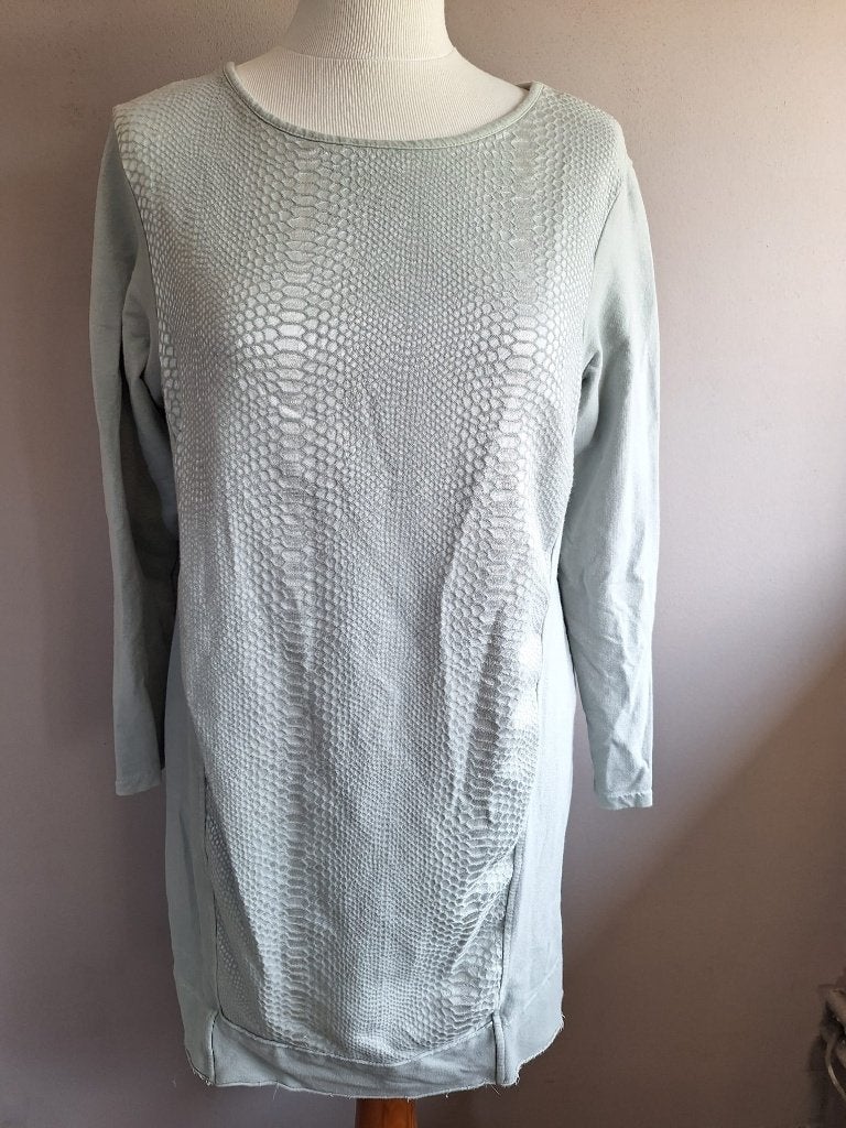 Grijze lange stretch sweater van G. Ricceri, maat M, Maat 38/40 (M), Ophalen of Verzenden, Zo goed als nieuw, G. Ricceri