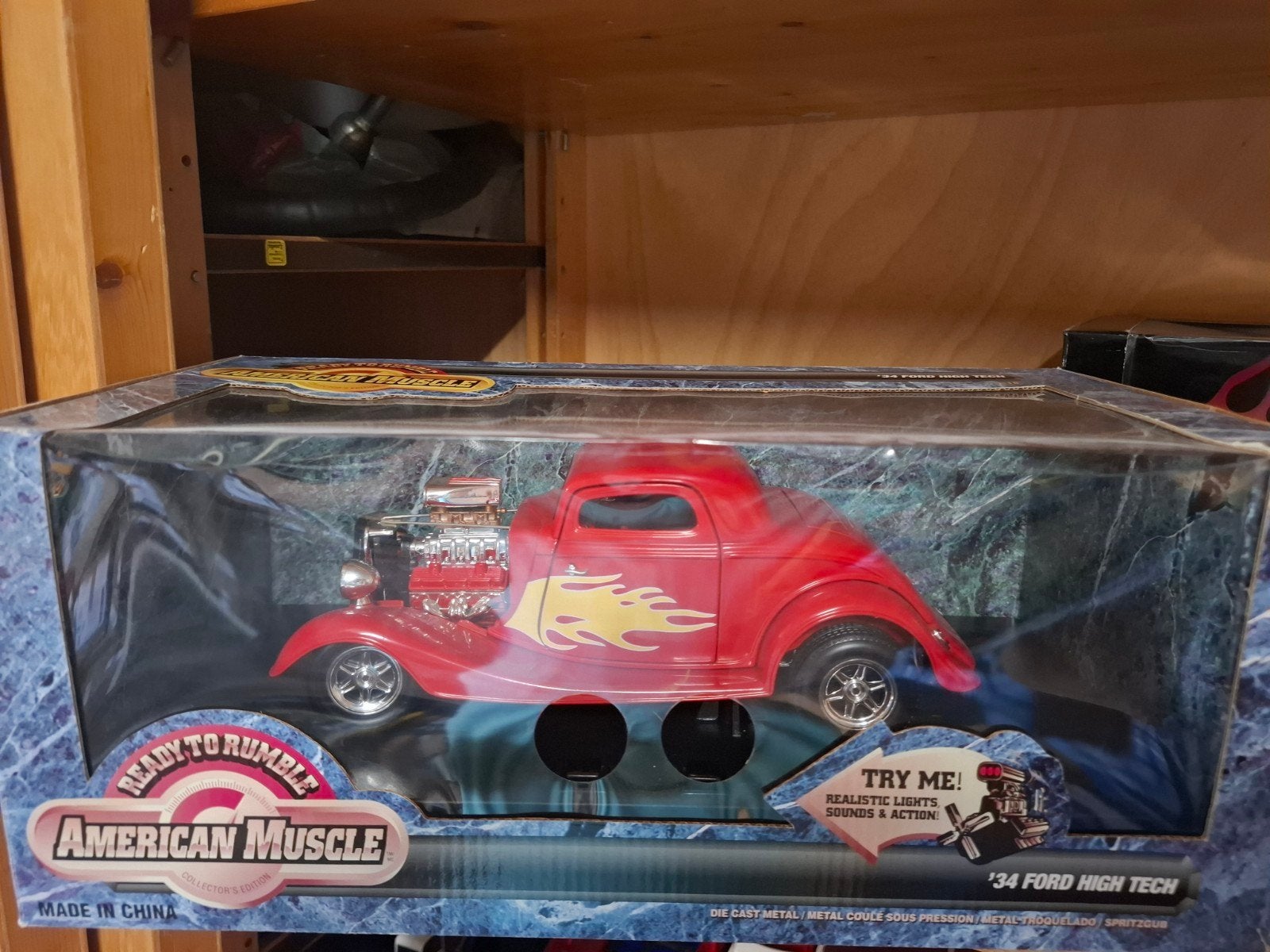 ERTL 1:18 Ford 1934 Hot Rod met Licht en Geluid, Hobby en Vrije tijd, Modelauto's | 1:18, Ophalen of Verzenden