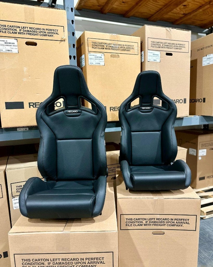 Recaro Sportster CS Black leder kuipstoel sportstoel, Auto diversen, Ophalen of Verzenden