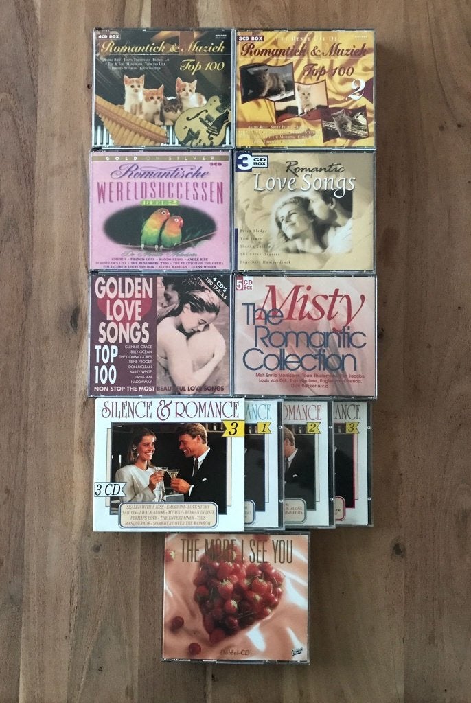 12 CD  met  romantische muziek - Diverse artiesten, Gebruikt, Pop, Ophalen of Verzenden, Verzamelalbum