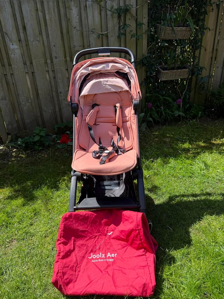 Joolz Aer buggy - Roze with original travel bag & rainshield, Ophalen, Zo goed als nieuw, Overige merken, Verstelbare rugleuning