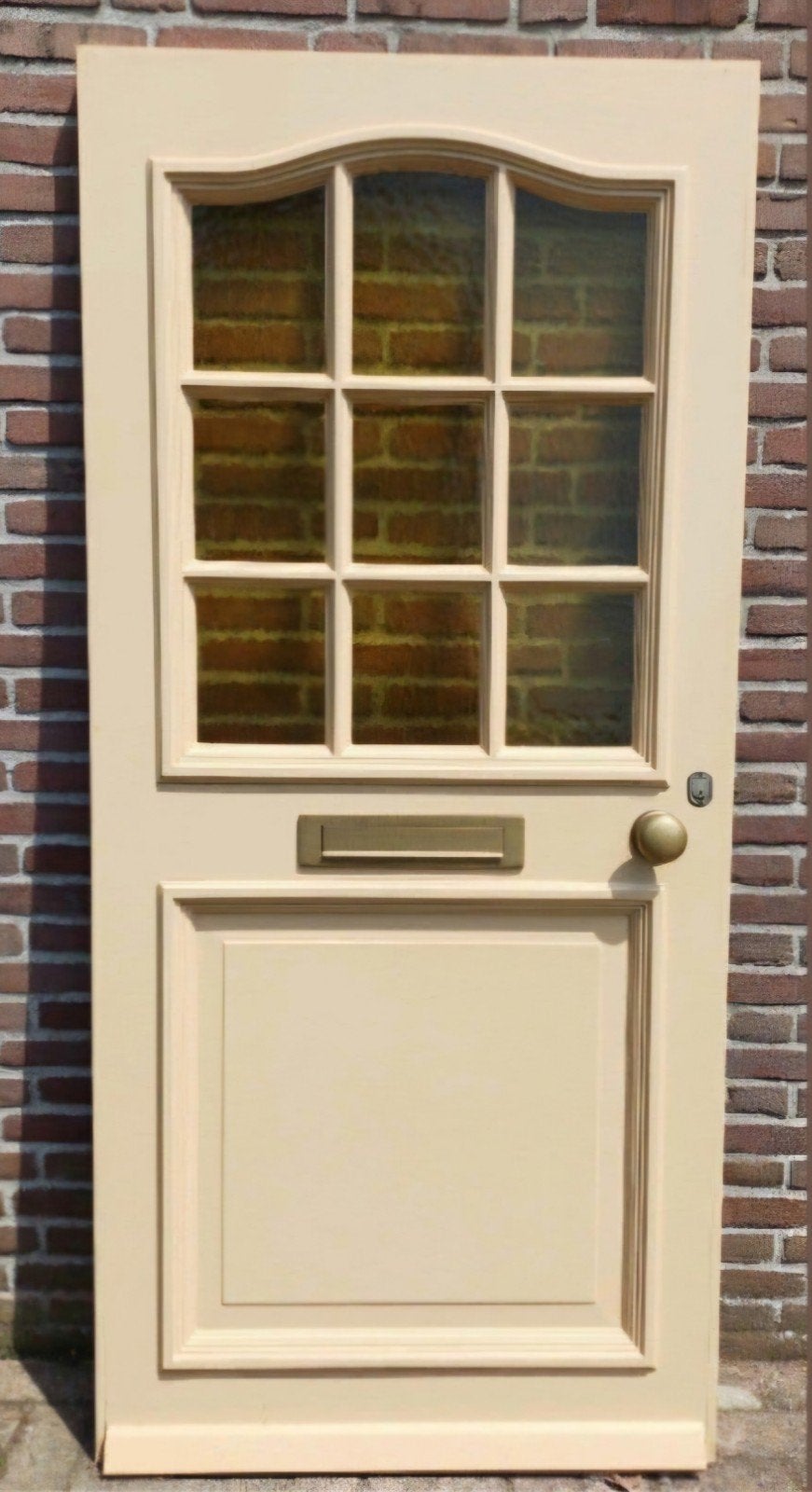 Merbau hardhouten voordeur met glas in topstaat, 93x201,5 cm, Ophalen, Gebruikt, 80 tot 100 cm, 200 tot 215 cm