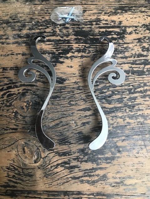 Brocante sierlijke handvat deurknop set links rechts, Nieuw, Ophalen of Verzenden, https://verburgtvintage.nl/#contact, Schipluidenlaan 20 5035KJ Tilburg