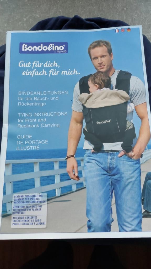 Bondolino Draagzak by Hoppediz - Buik en Rug, Buik of Rug, Zo goed als nieuw, Draagzak, Ophalen