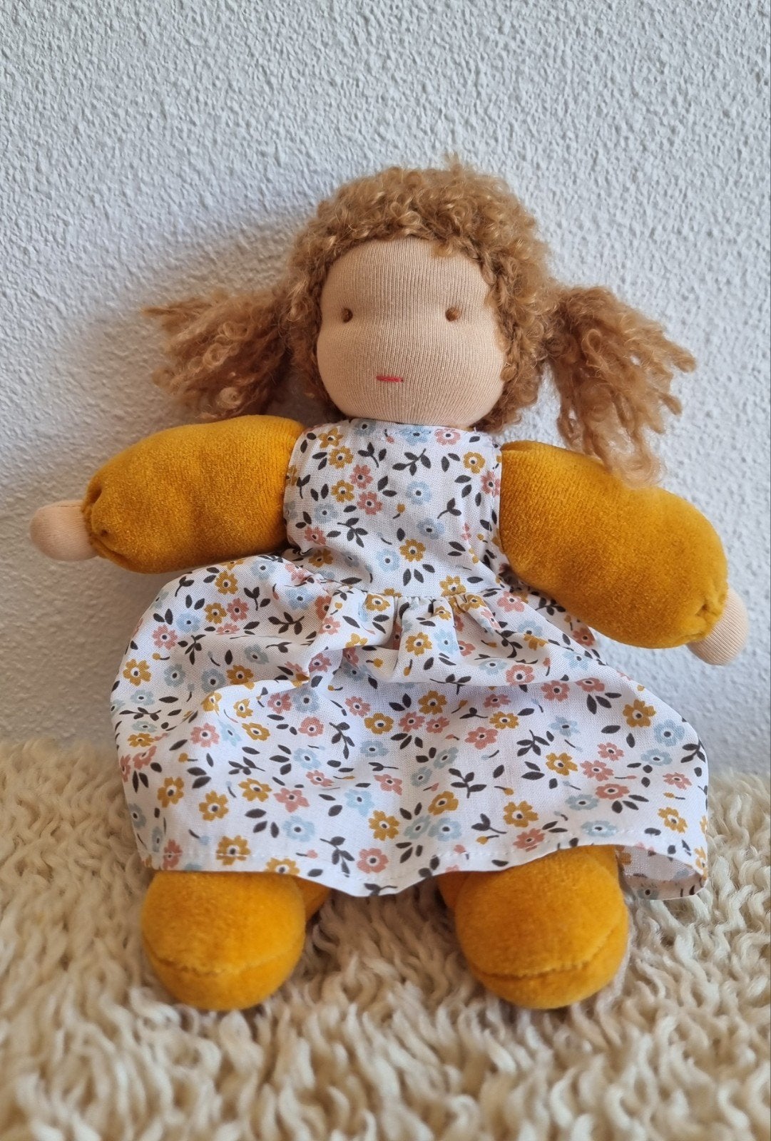 Zonnekindpop / Knuffelpop met jurkje naar keus, Ophalen of Verzenden, Nieuw, Overige typen