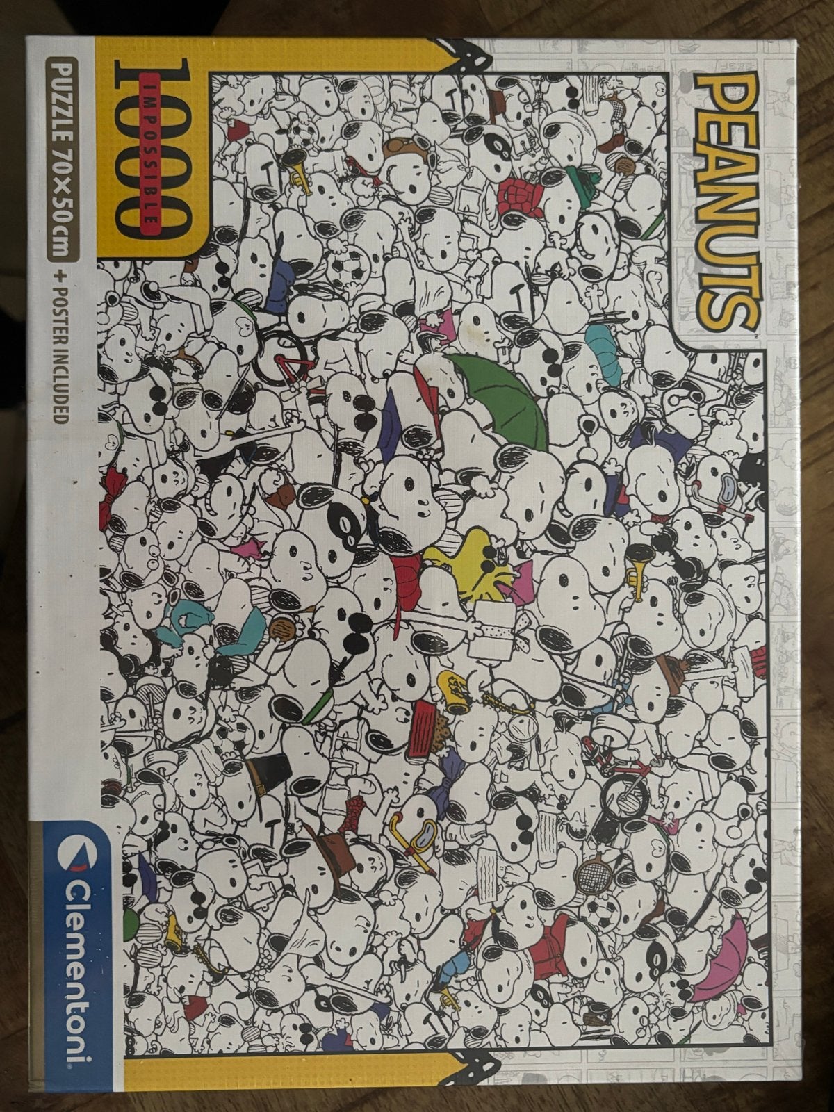 Clementoni Peanuts Impossible Puzzel 1000 stukjes, Ophalen of Verzenden, 500 t/m 1500 stukjes, Zo goed als nieuw, Legpuzzel