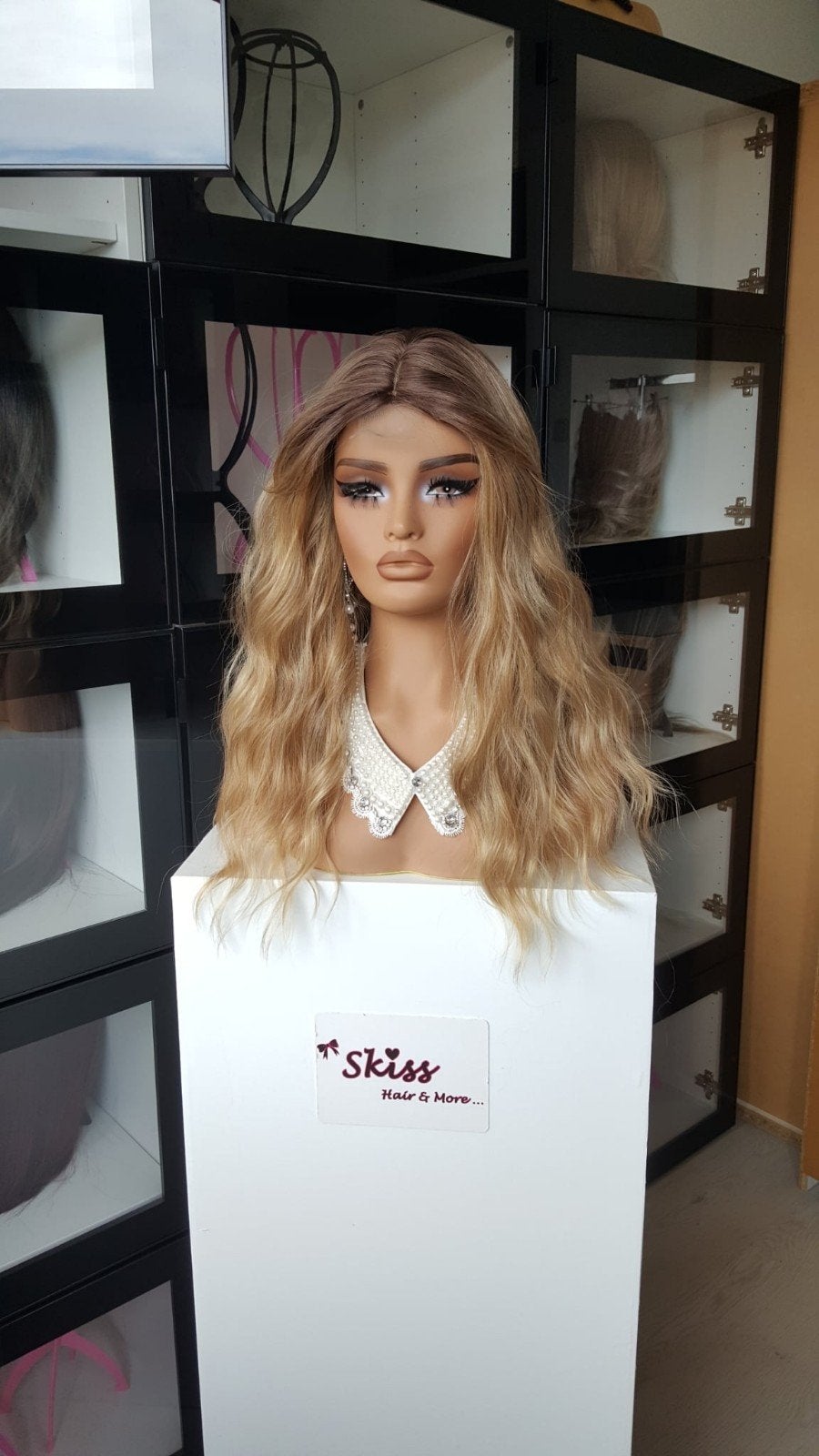 HaarTopper: #11 - Uitgroei /Blond gemêleerd - Wavy - 50/55cm, Ophalen of Verzenden, Nieuw, Pruik of Haarverlenging
