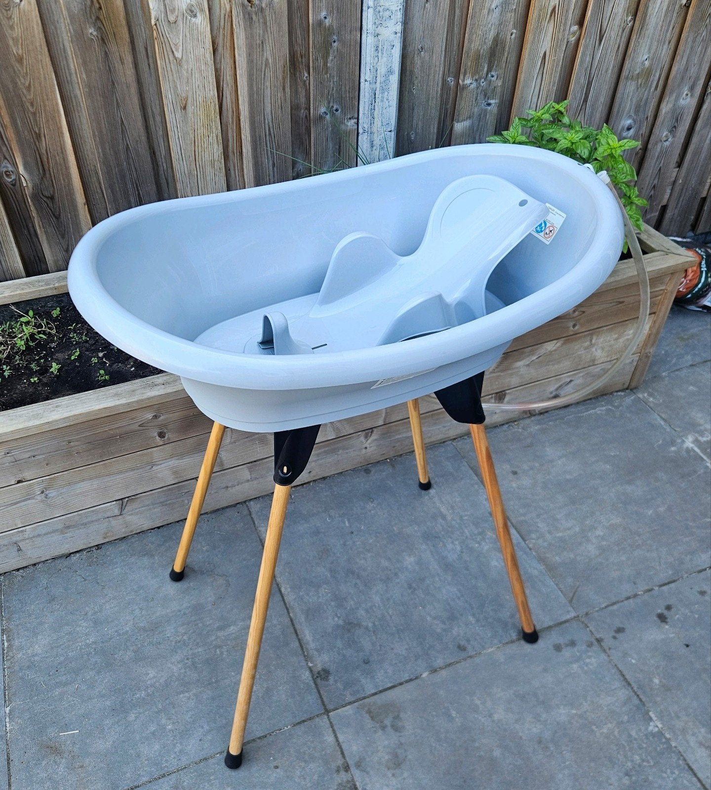 ThermoBaby Vasco babybad opklapbaar incl inzetstoeltje grijs, Ophalen, Gebruikt, Badje, Overige merken