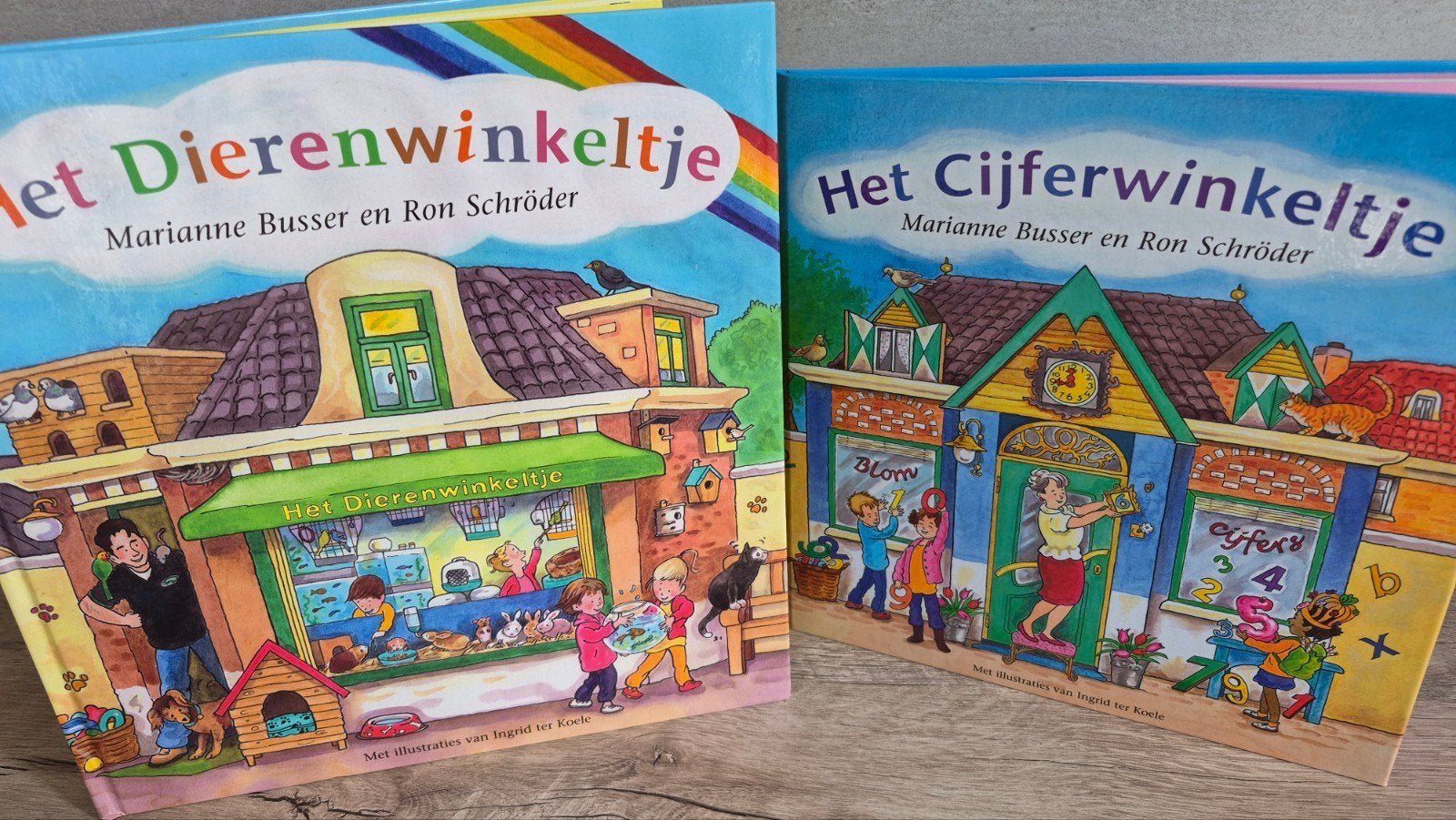 Het Cijferwinkeltje & Het Dierenwinkeltje - Marianne Busser, Ophalen of Verzenden, Zo goed als nieuw, 3 tot 4 jaar