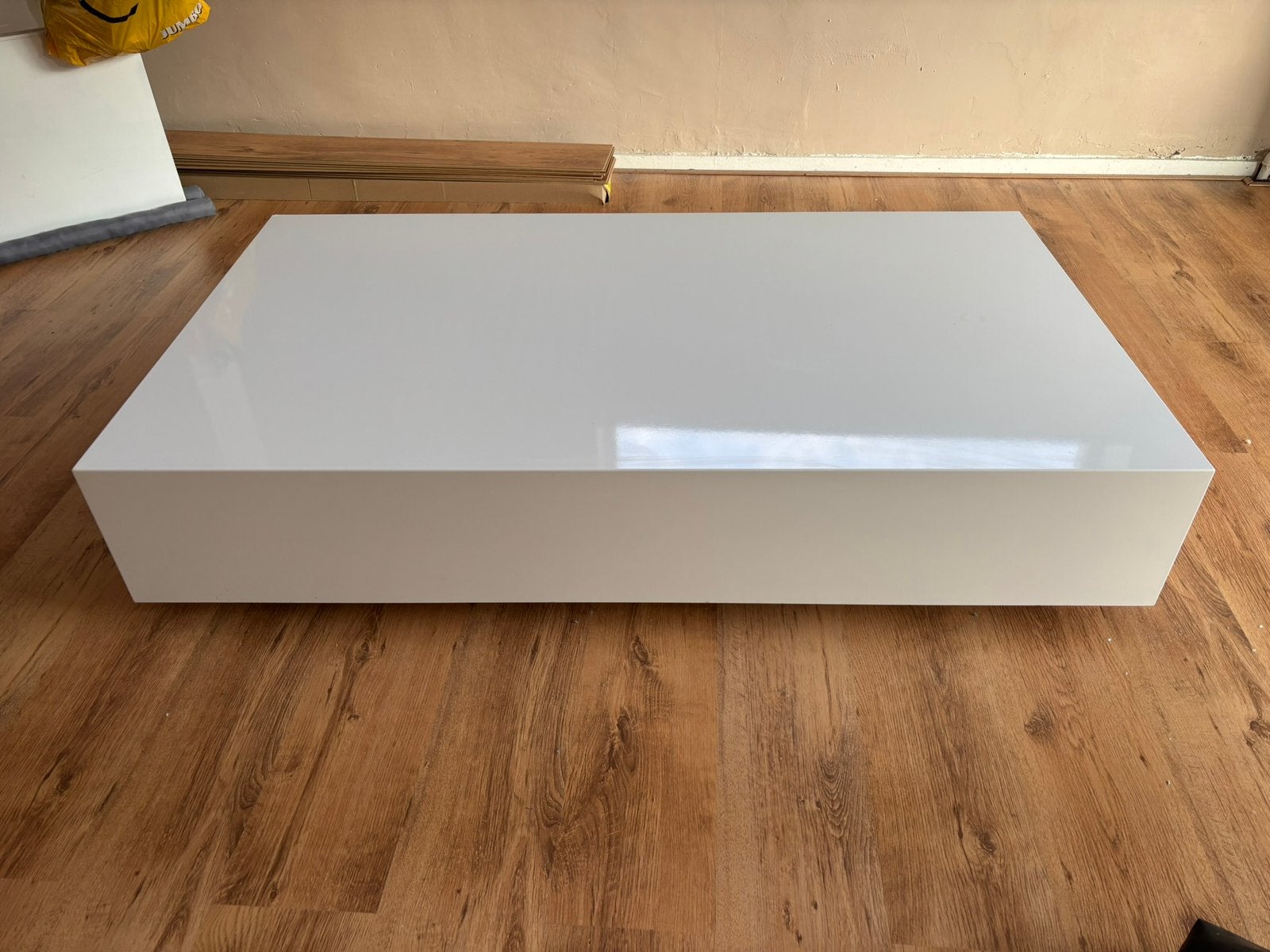 Witte salontafel, Ophalen, Gebruikt, 200 cm of meer, 50 tot 100 cm