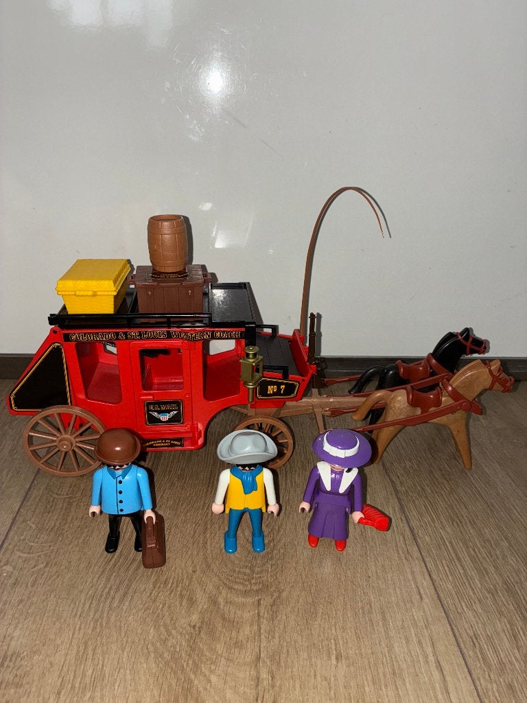 Playmobil 3245 vintage koets met passagiers, Ophalen of Verzenden, Gebruikt