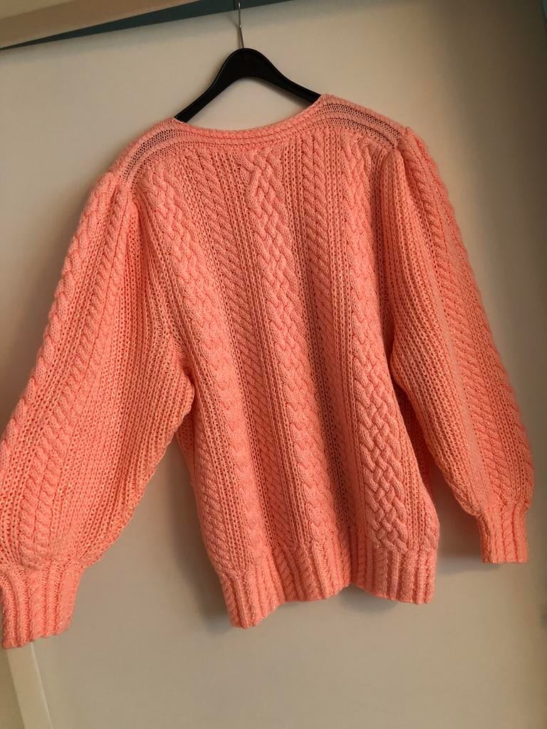 Handgebreide truien rose/blauw, Kleding | Dames, Ophalen of Verzenden, Zo goed als nieuw, Maat 42/44 (L), Blauw