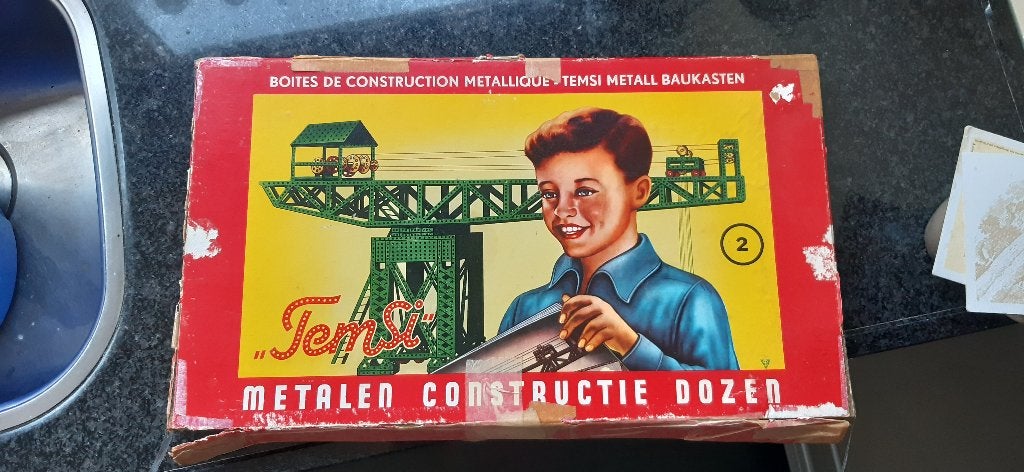 (MECANO) TEMSI DOOS 2 MET BOEK., Ophalen of Verzenden, Gebruikt, Groter dan 1:32