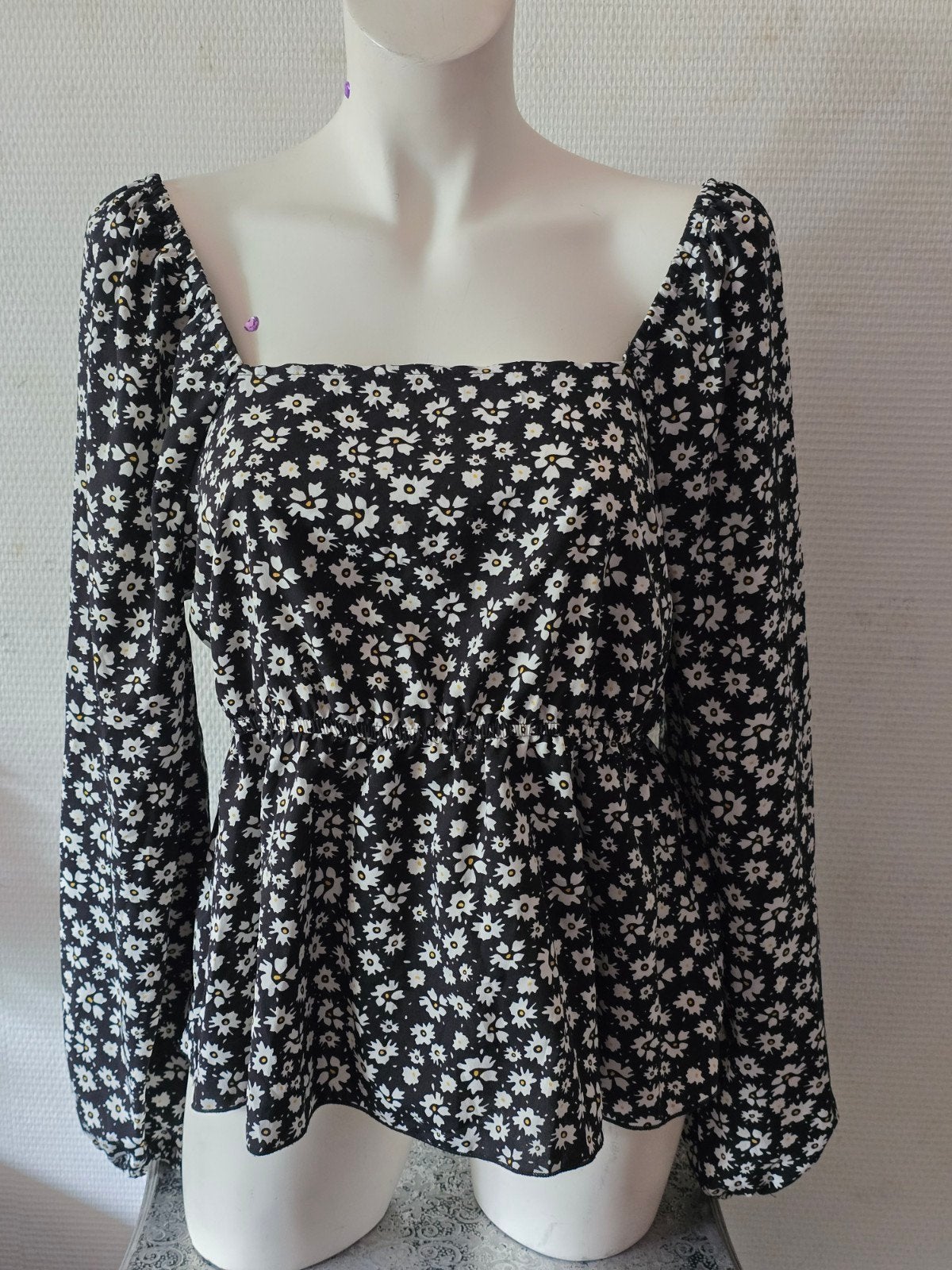 Shein Curve dames tuniek met bloemenprint maat 1xl, Maat 38/40 (M), Zwart, Ophalen of Verzenden, Onbekend