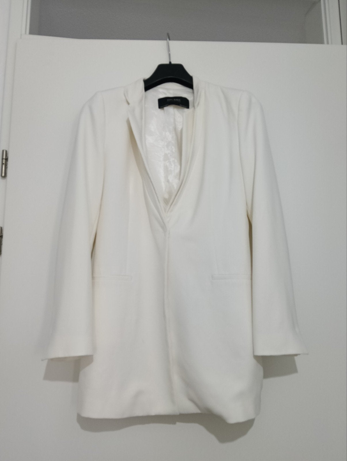 Witte blazer Zara Basic Collection maat M, Maat 38/40 (M), Wit, Ophalen of Verzenden, Jasje