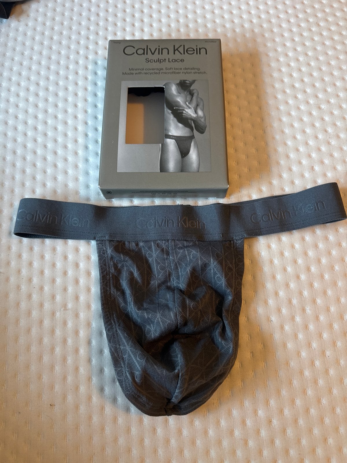 Calvin Klein Sculpt Lace Slip - Maat M, Kleding | Heren, Verzenden, Grijs, Slip