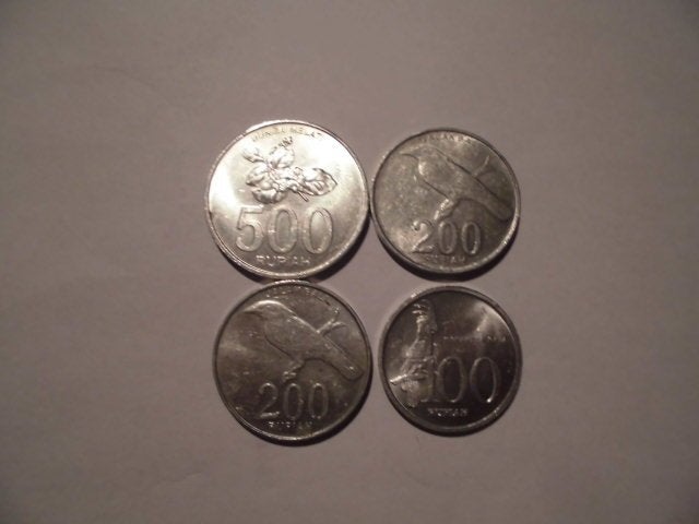 4 munten Indonesie 500,200,100 rupiah 2003.2005, Ophalen of Verzenden, Zuidoost-Azië, Losse munt