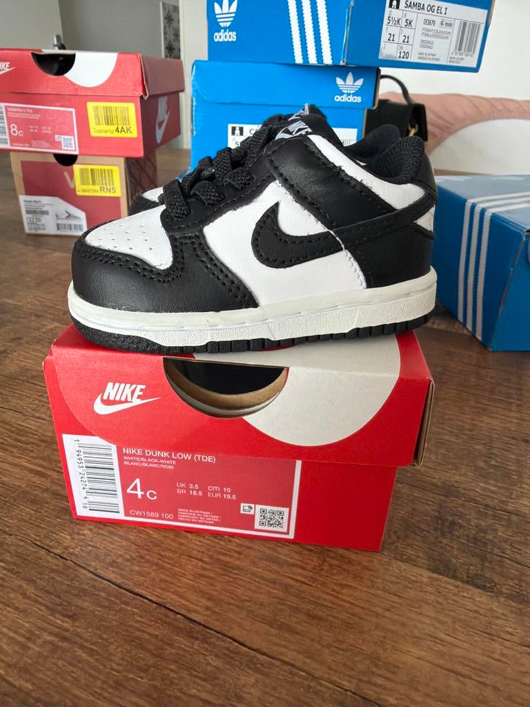 Nike Dunk Low (TDE) baby sneakers - Zwart/Wit, Ophalen of Verzenden, Nieuw, Jongetje of Meisje, Schoentjes