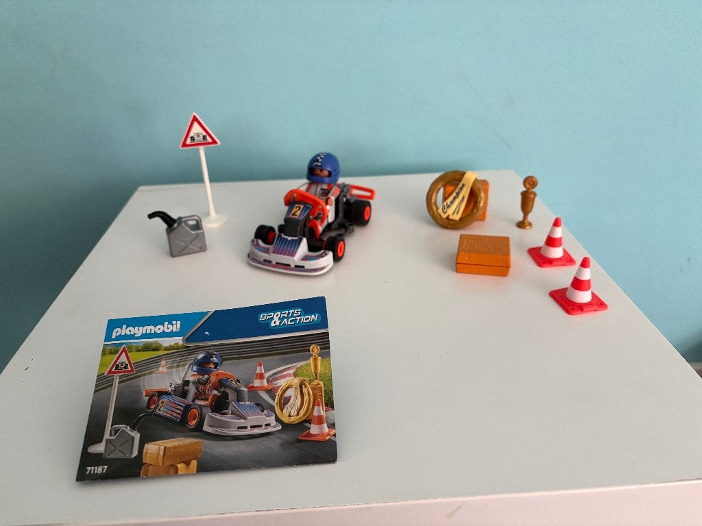 Playmobil Sports & Action Kart Racer Set 71187, Complete set, Voertuig, Ophalen of Verzenden, Zo goed als nieuw