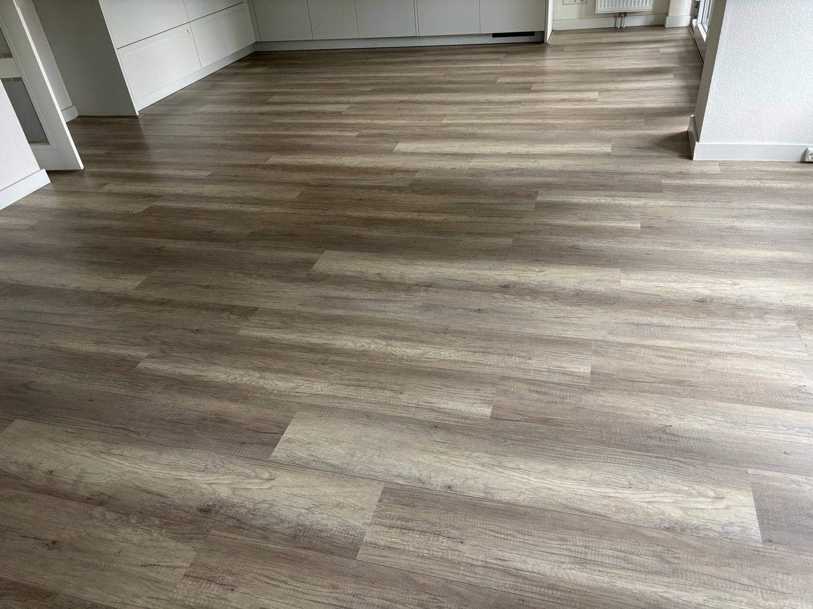 Mooie laminaatvloer, licht houtnerf., Ophalen, Gebruikt, 50 tot 150 cm, 10 m² of meer