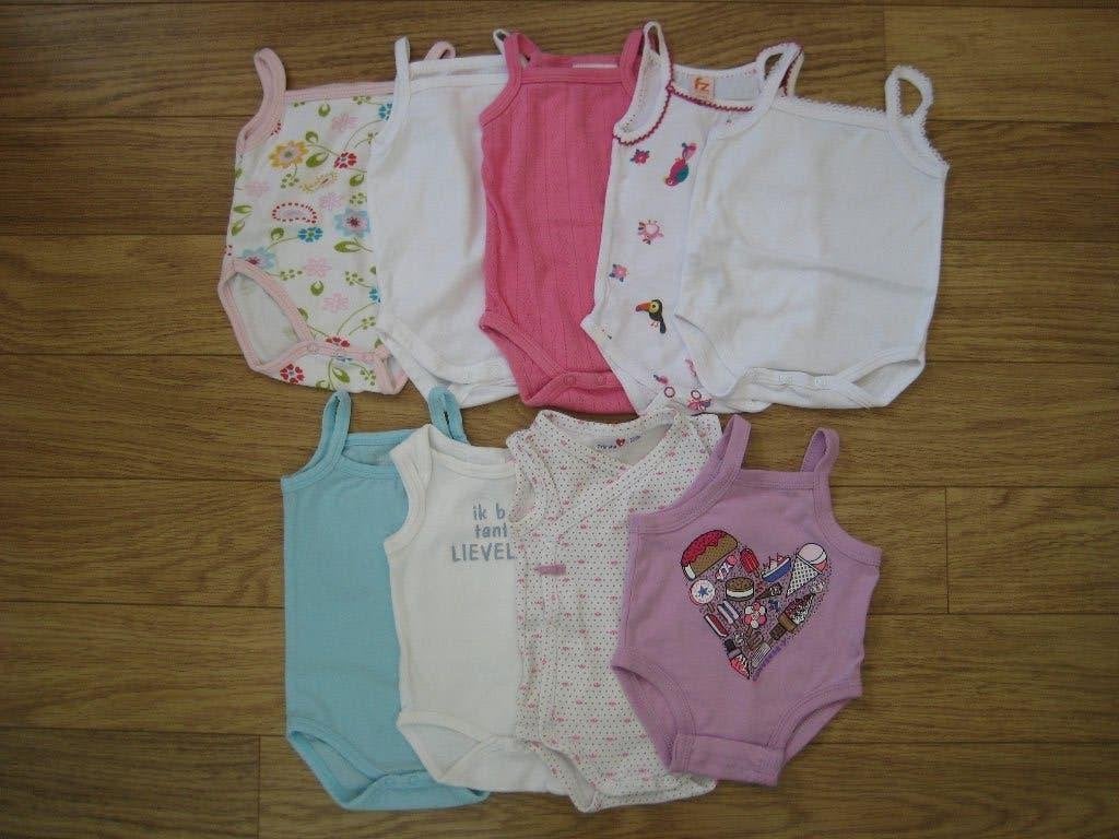9 mouwloze rompers maat 50/56 Prenatal Hema Converse Frendz, Nacht- of Onderkleding, Jongetje of Meisje, Ophalen of Verzenden