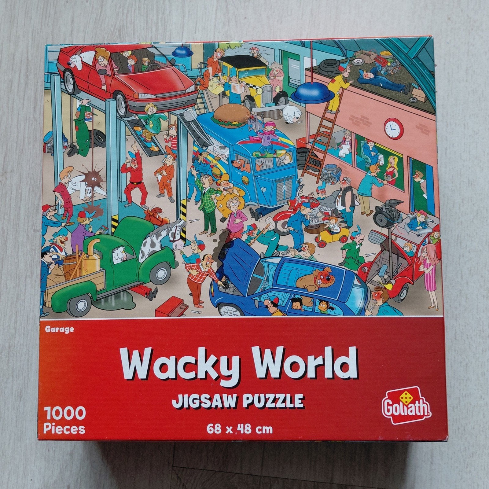 Wacky World Garage Legpuzzel - 1.000 stukjes, Hobby en Vrije tijd, Ophalen of Verzenden, 500 t/m 1500 stukjes, Gebruikt, Legpuzzel