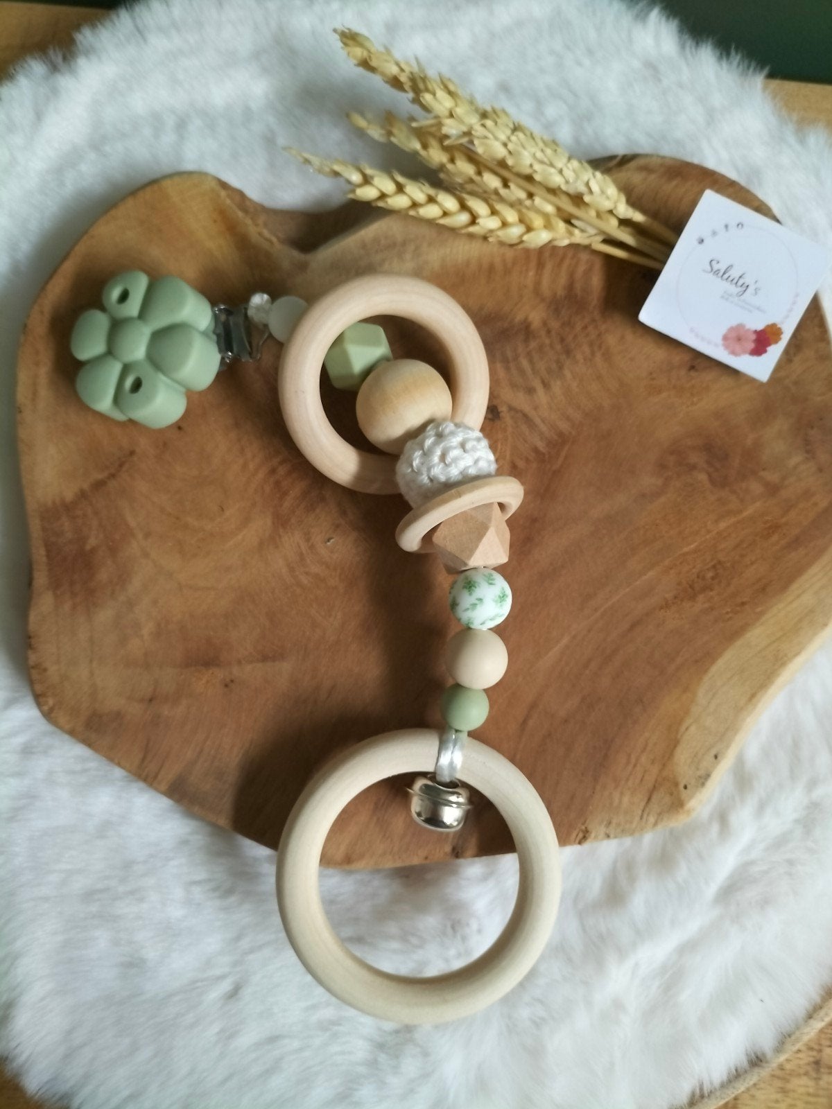 Nieuw, Maxicosihanger - Wagenhanger Bloem/Pistache, Kraamcadeau, Nieuw, Ophalen of Verzenden, Saluty's kinder- en kraamcadeaus