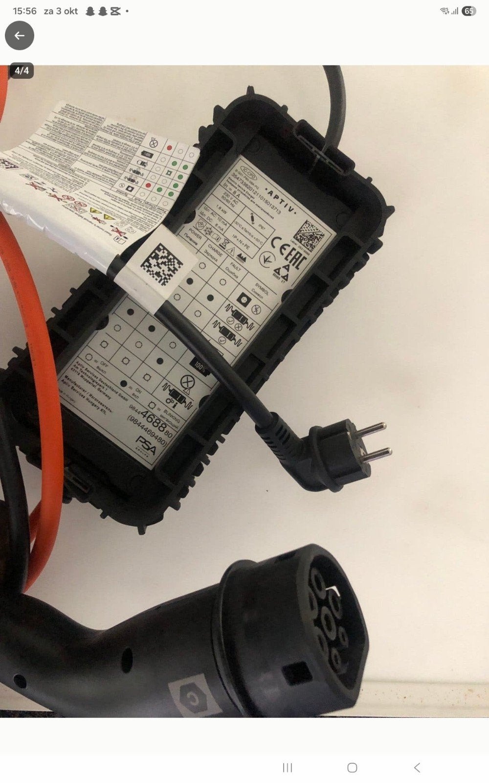 Nieuwe Aptiv PSA 1.8 kW elektrische autolader voor thuis, Ophalen of Verzenden
